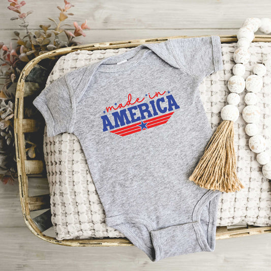 Made In America Stripes | Baby Graphic Short Sleeve Onesie