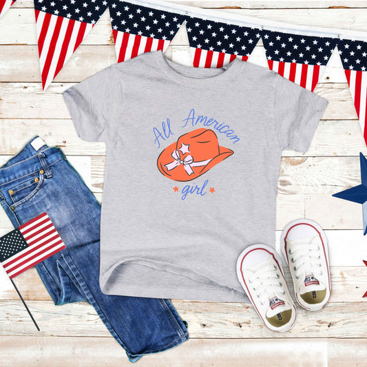 All American Girl Hat | Youth Graphic Short Sleeve Tee