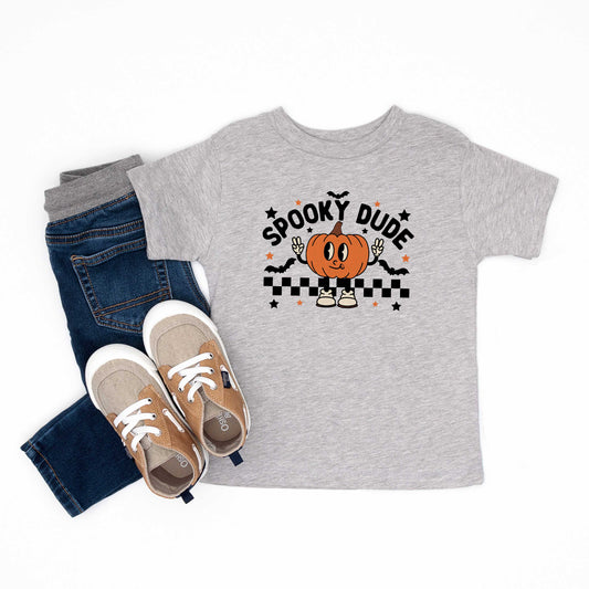 Spooky Dude Pumpkin | Toddler Graphic Short Sleeve Tee