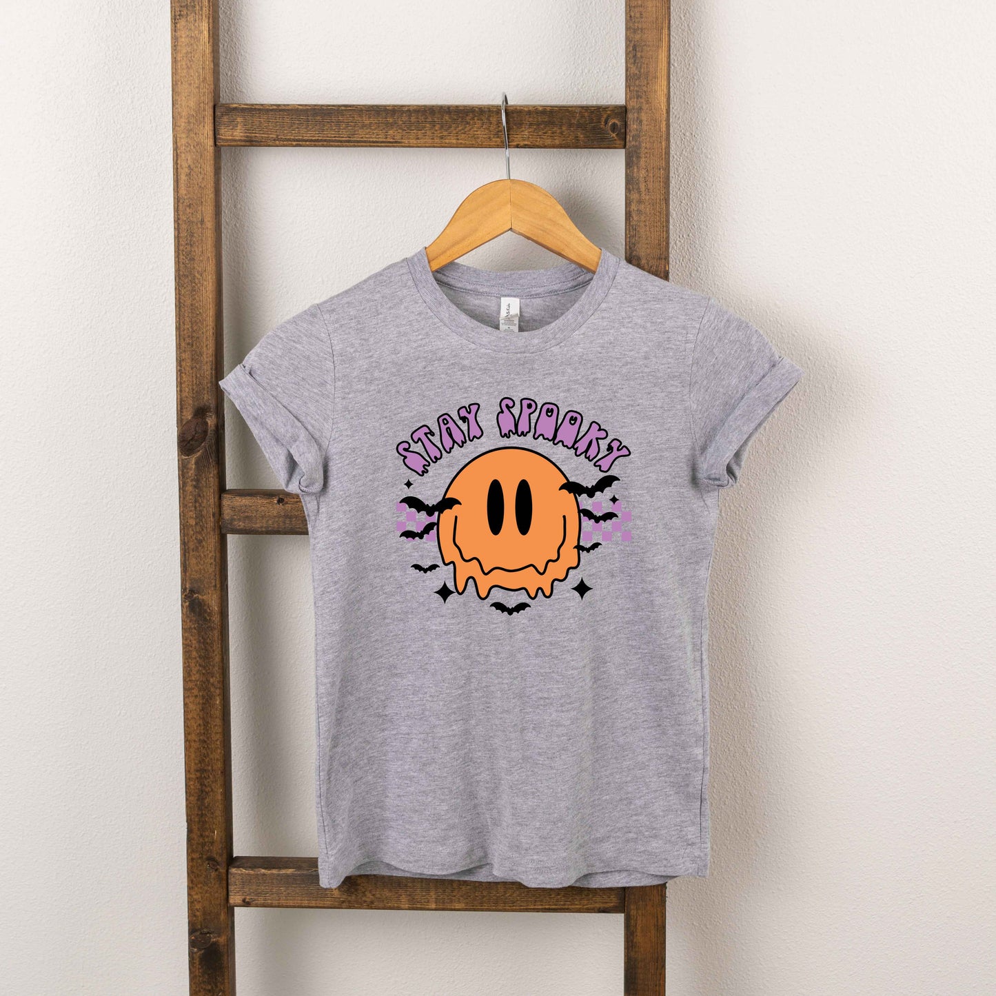 Stay Spooky Smiley Bats | Youth Graphic Short Sleeve Tee