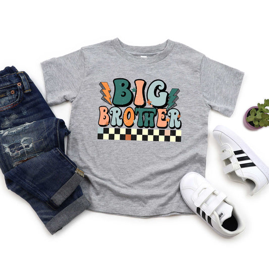 Big Brother Checkered | Toddler Graphic Short Sleeve Tee
