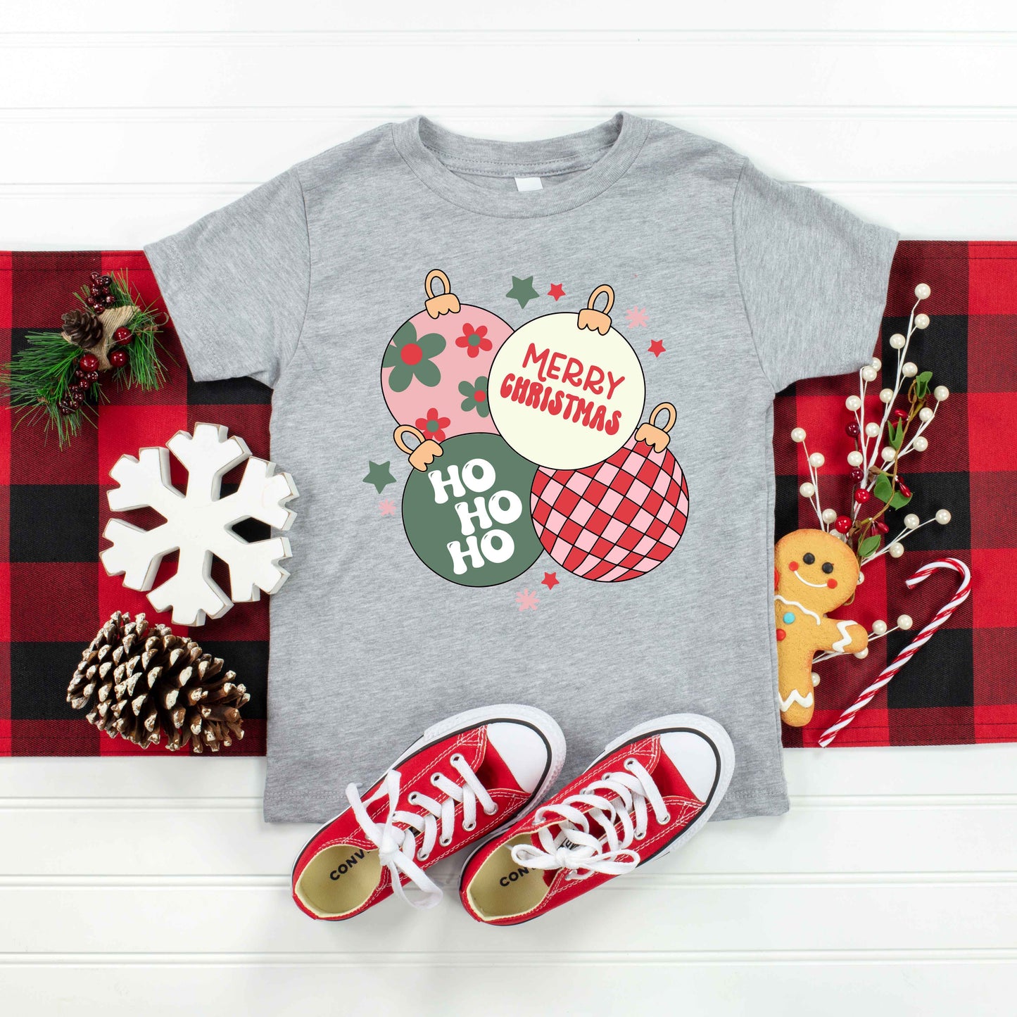Christmas Ornaments | Toddler Graphic Short Sleeve Tee