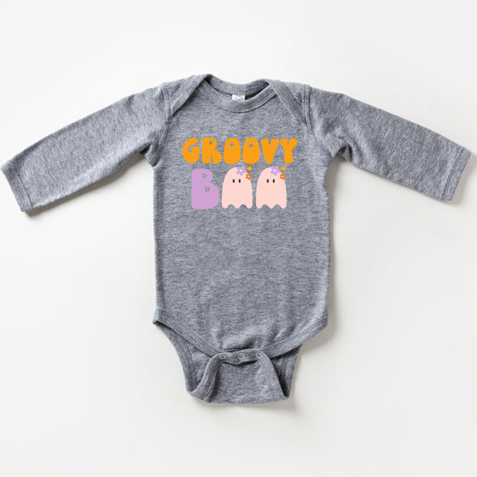 Groovy Boo Ghost | Baby Graphic Long Sleeve Onesie