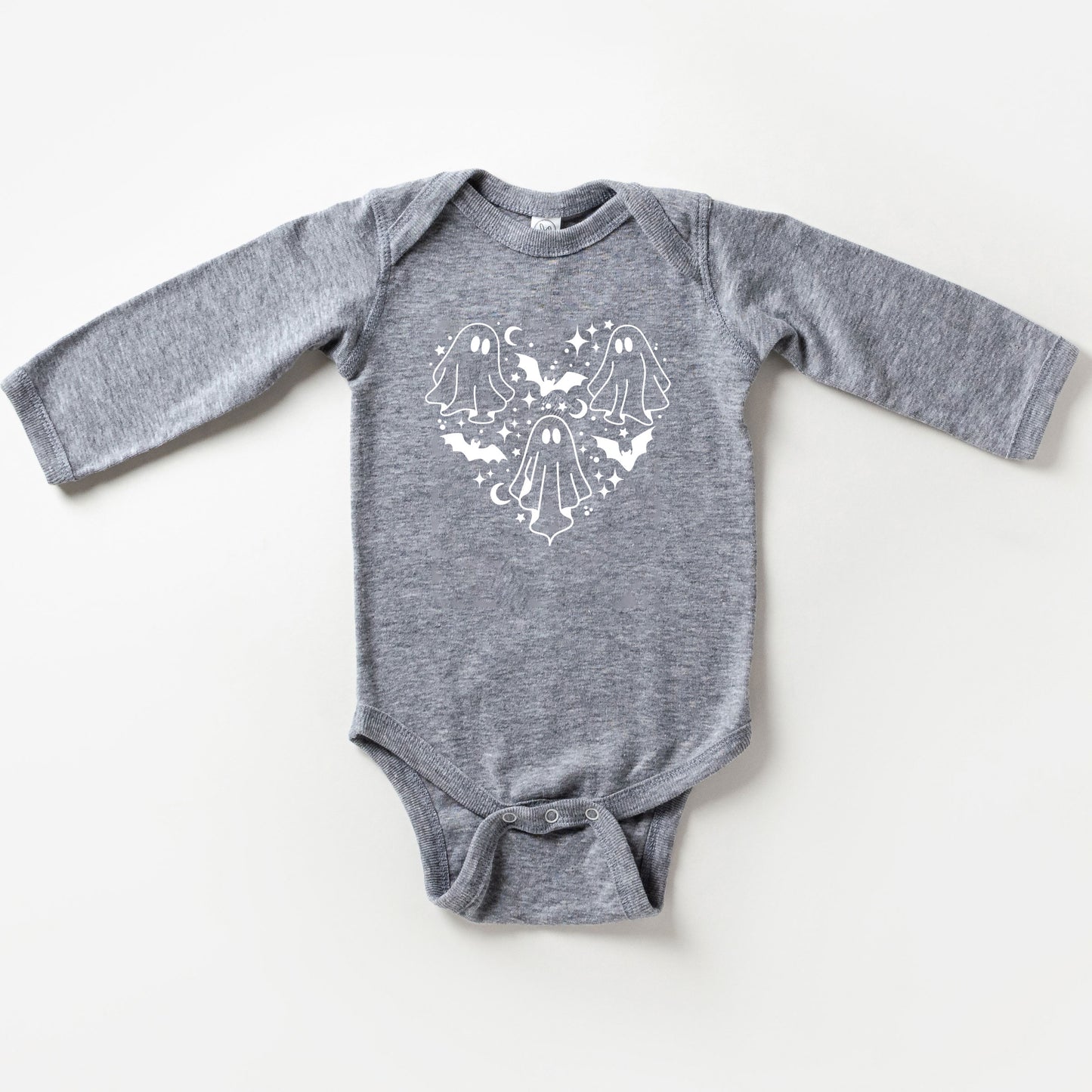 Ghosts Heart | Baby Graphic Long Sleeve Onesie