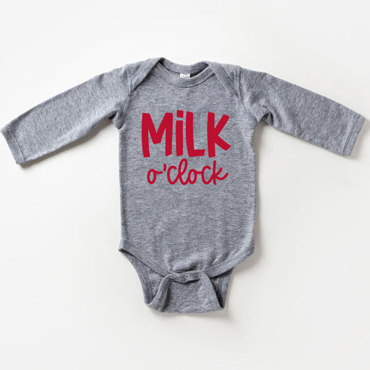 Milk O'Clock | Baby Long Sleeve Onesie