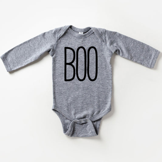 Boo Word | Baby Graphic Long Sleeve Onesie