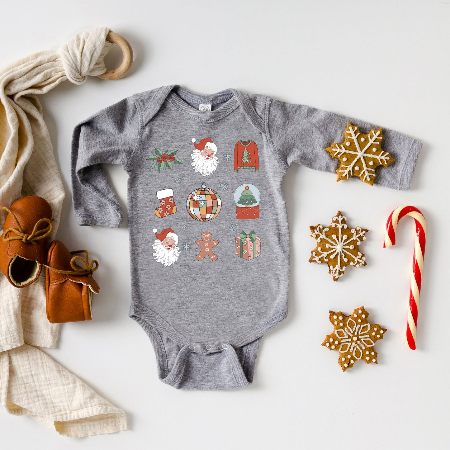 Christmas Collage | Baby Graphic Long Sleeve Onesie