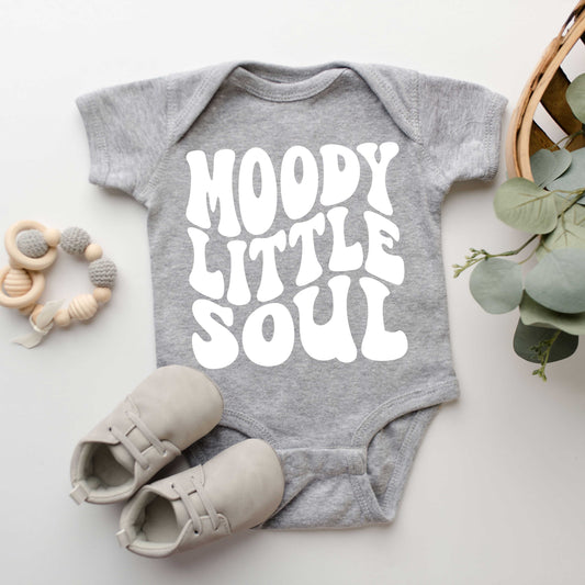 Moody Little Soul | Baby Graphic Short Sleeve Onesie