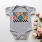 Checkered Be Kind Smiley Face | Baby Graphic Short Sleeve Onesie