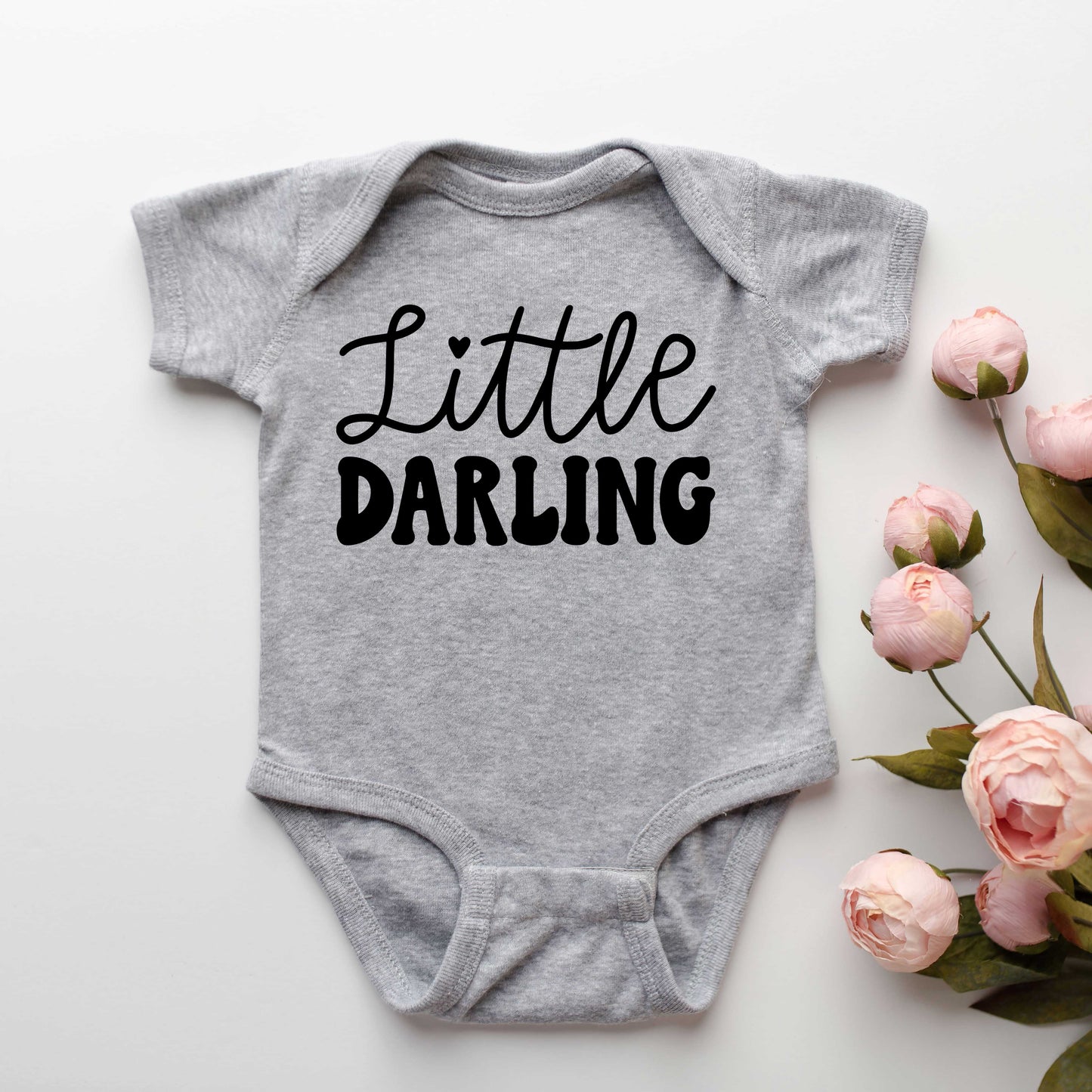 Little Darling Cursive | Baby Graphic Short Sleeve Onesie
