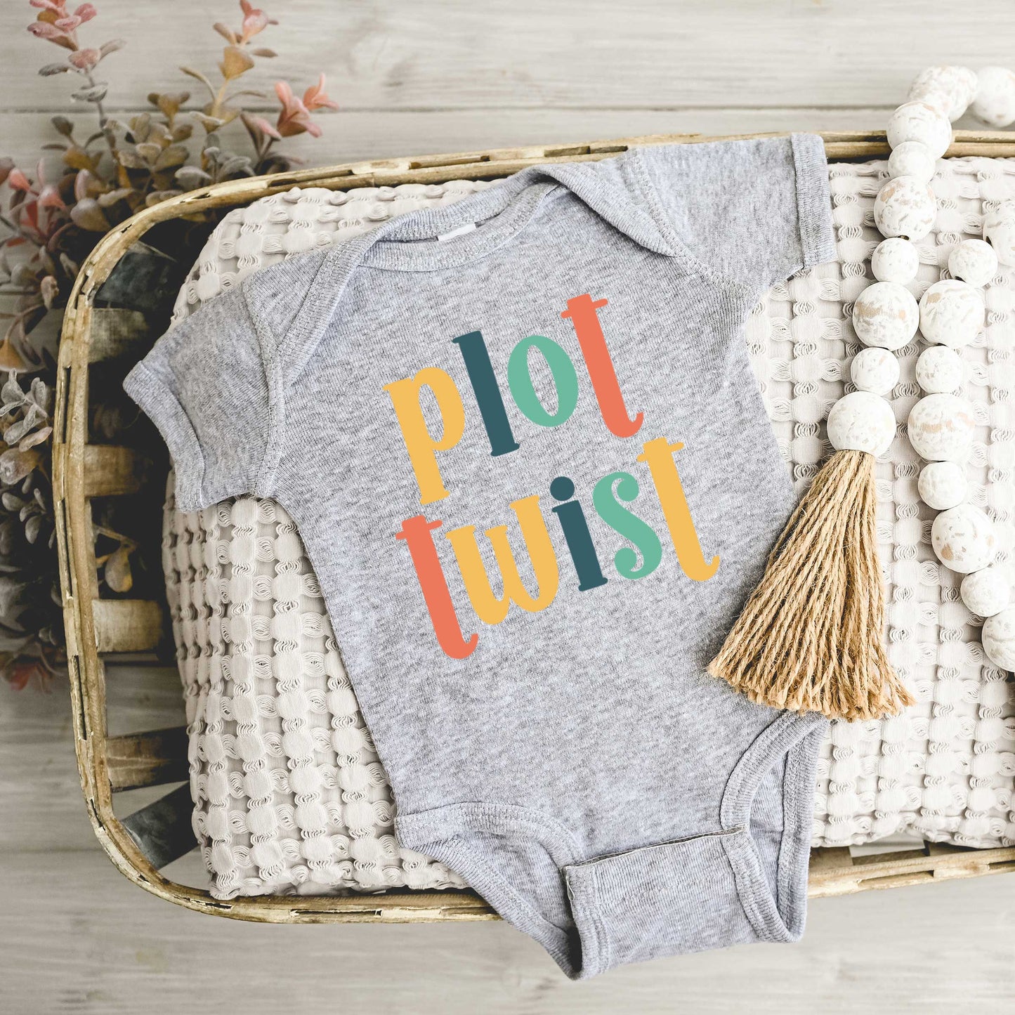 Plot Twist Colorful | Baby Graphic Short Sleeve Onesie