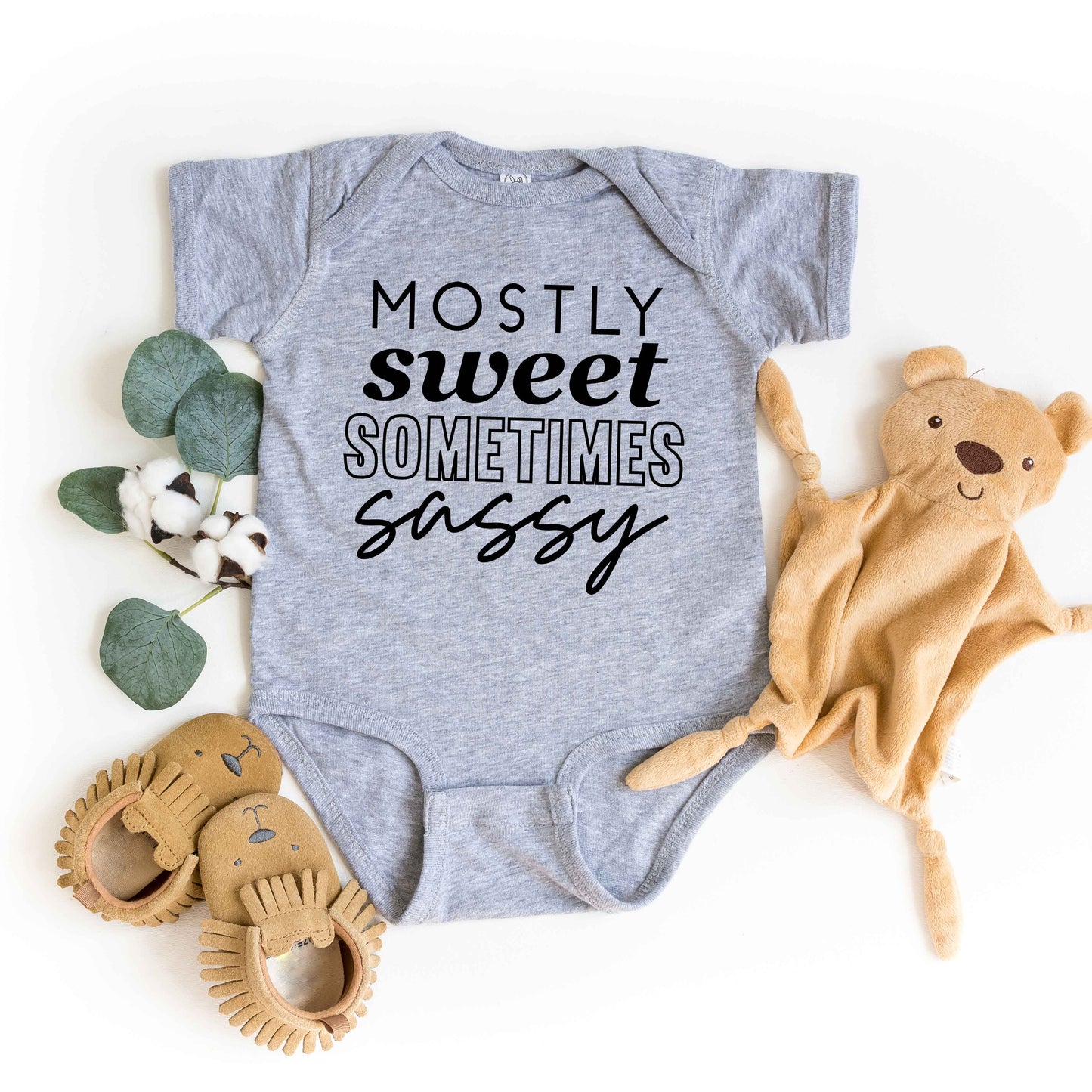 Mostly Sweet | Baby Graphic Short Sleeve Onesie