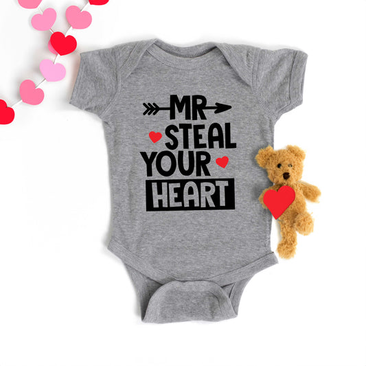 Mr. Steal Your Heart | Baby Graphic Short Sleeve Onesie