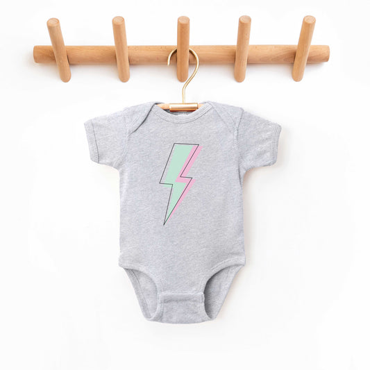 Layered Lightning Bolt | Baby Graphic Short Sleeve Onesie