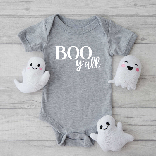 Boo Y'all Cursive | Baby Graphic Short Sleeve Onesie