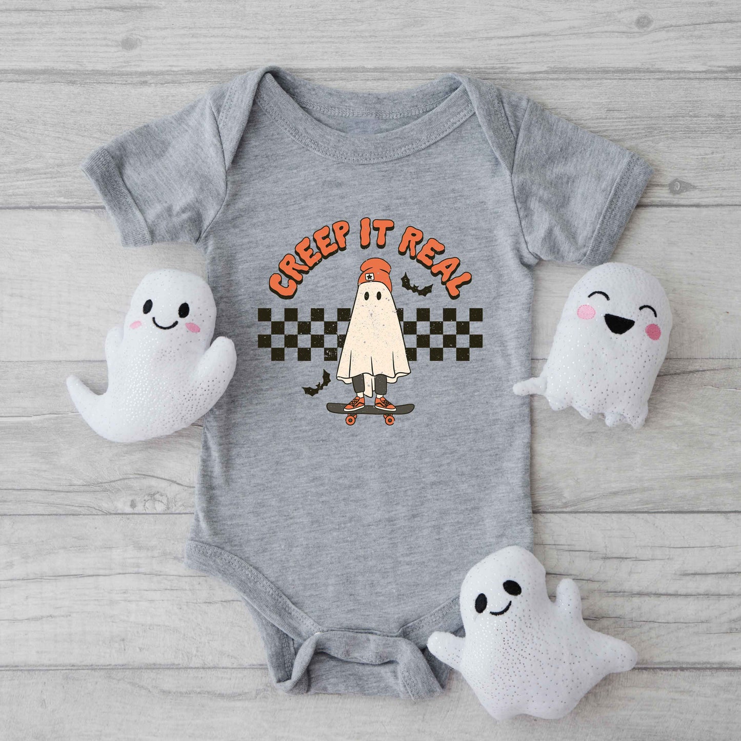 Creep It Real Skateboard | Baby Graphic Short Sleeve Onesie