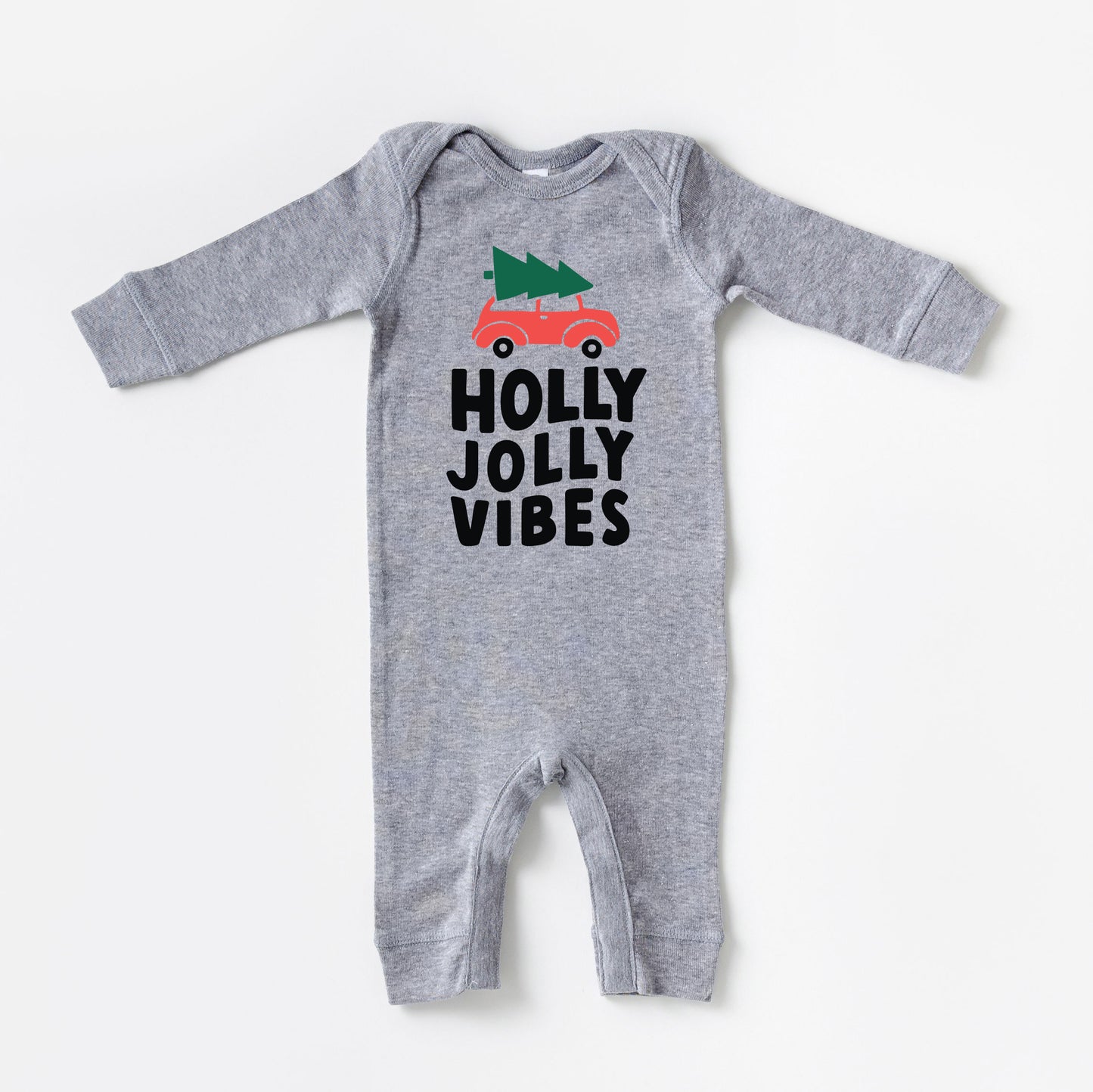 Holly Jolly Vibes Car | Baby Romper