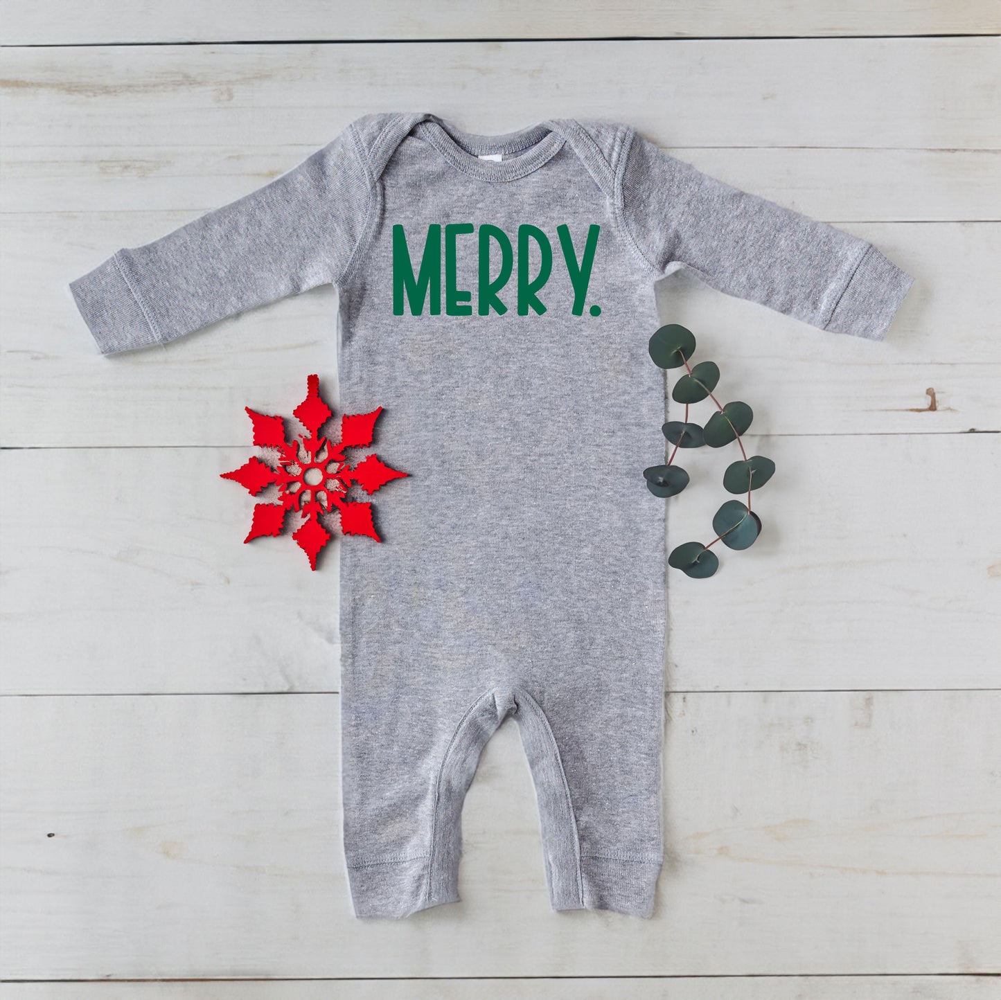 Merry Bold Word | Baby Graphic Romper