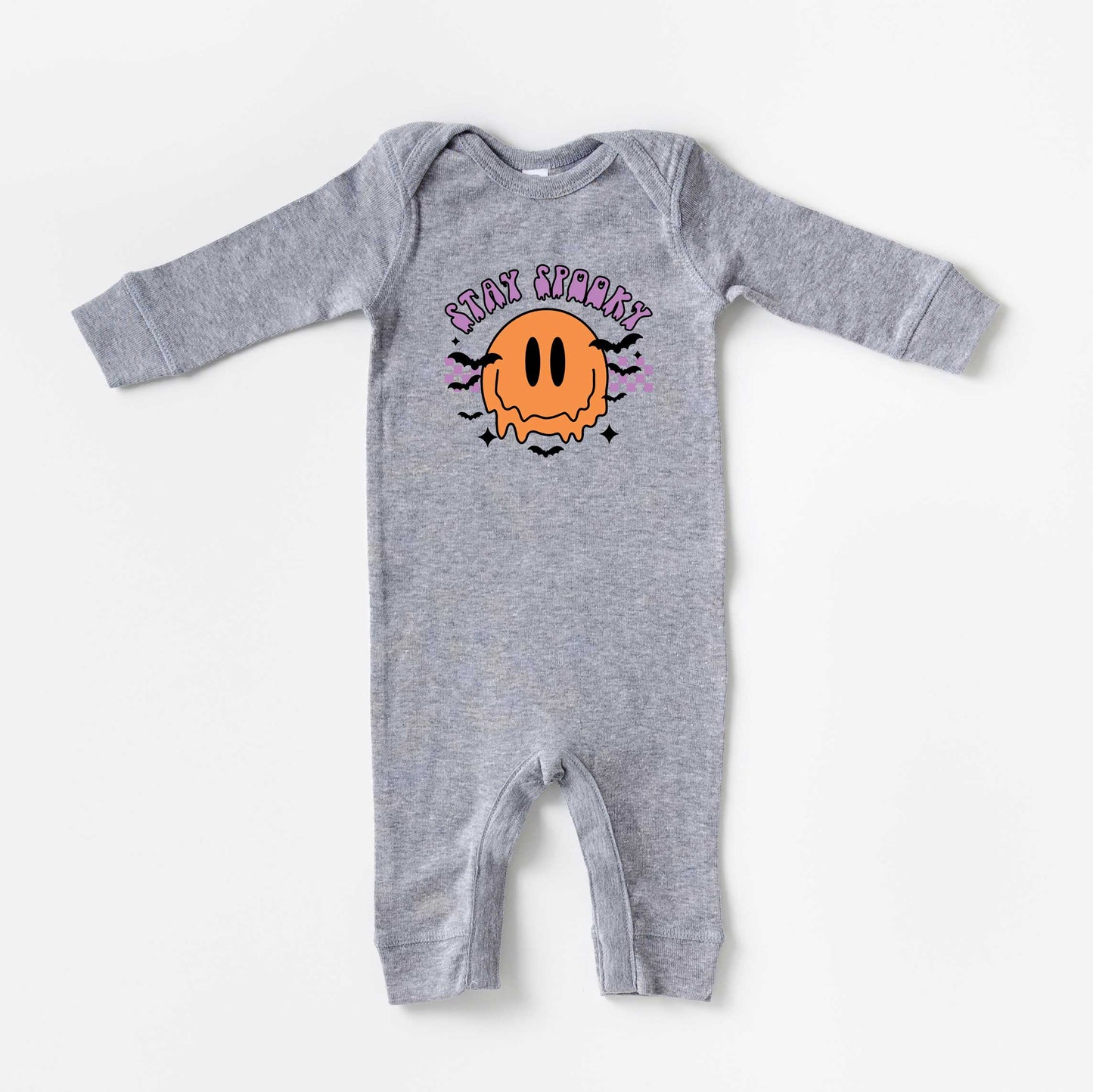 Stay Spooky Smiley Bats | Baby Graphic Romper
