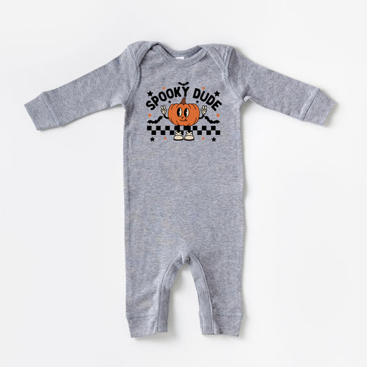 Spooky Dude Pumpkin | Baby Graphic Romper