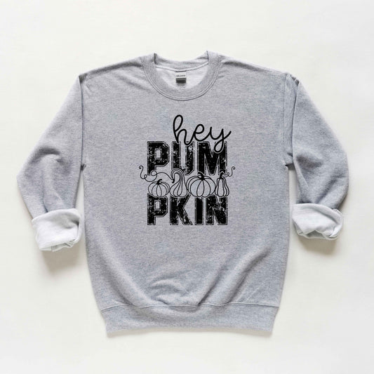 Hey Pumpkin Distressed | Youth Graphic Sweatshirt