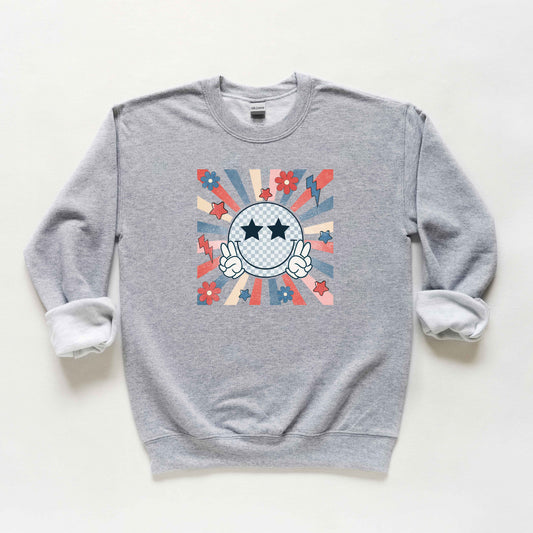 Smiley Peace Sign Flowers | Youth Sweatshirt