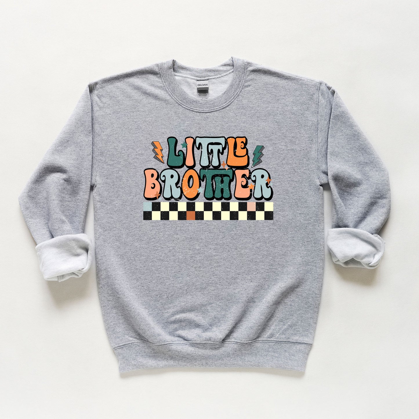 Little Brother Checkered | Youth Graphic Sweatshirt