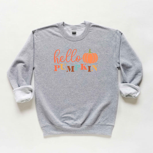 Cursive Hello Pumpkin | Youth Graphic Sweatshirt