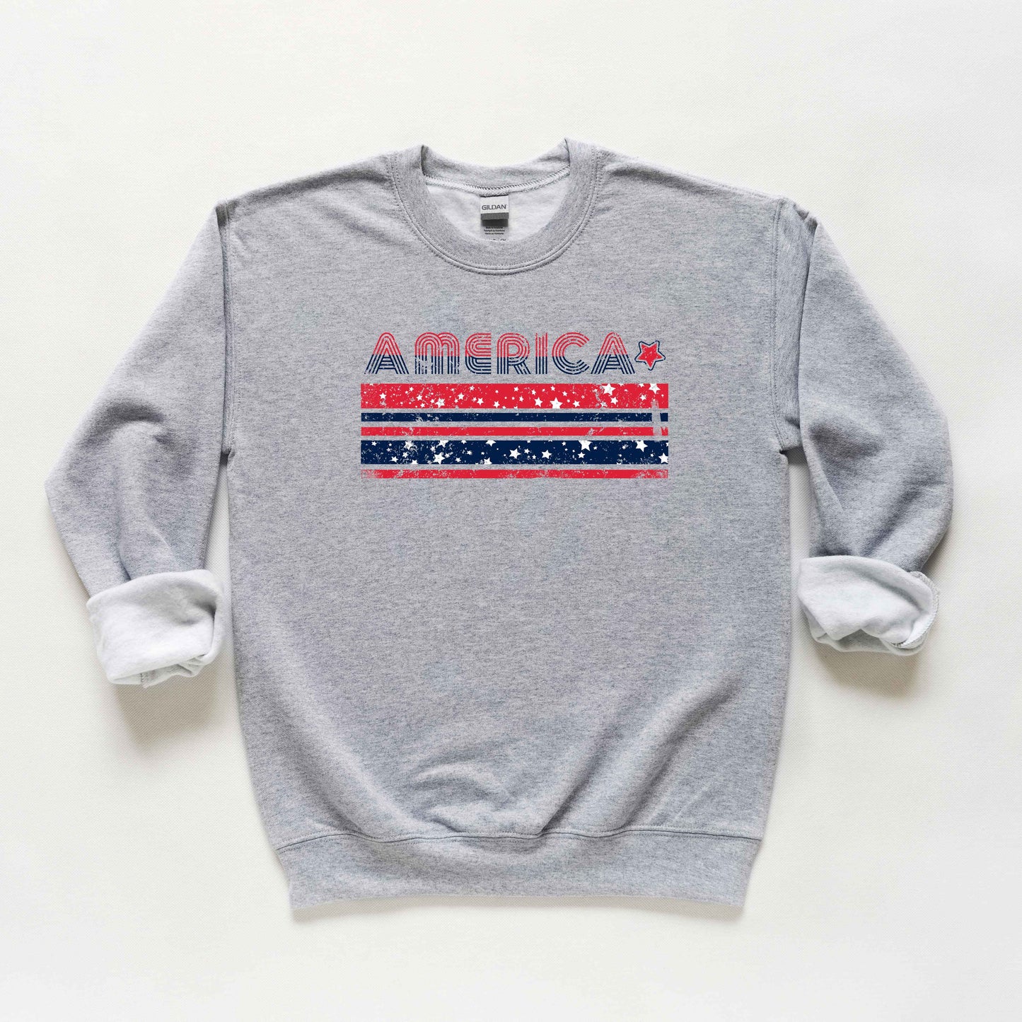 America With Stars And Stripes | Youth Sweatshirt