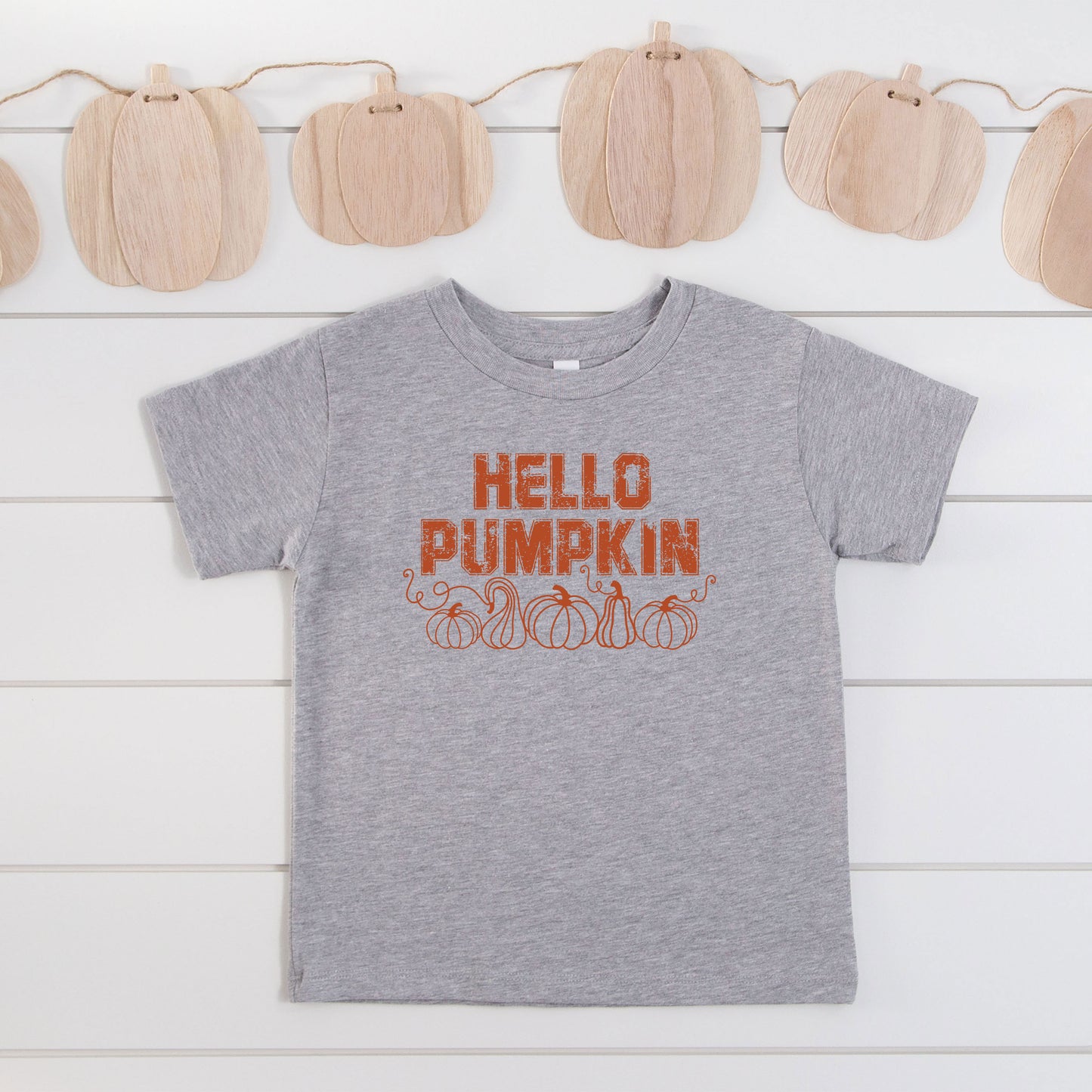 Hello Pumpkin Distressed | Toddler Graphic Short Sleeve Tee