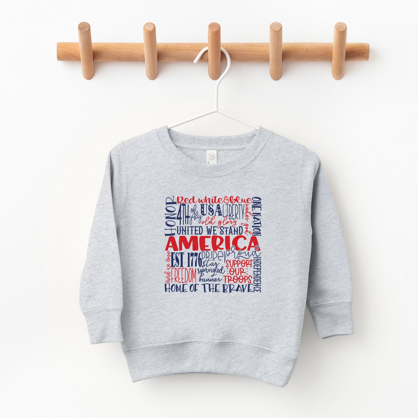 America Words Colorful | Toddler Sweatshirt