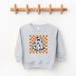 Checkered Flower Ghost | Toddler Graphic Sweatshirt