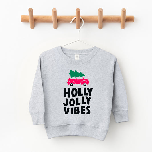 Holly Jolly Vibes Car | Toddler Sweatshirt