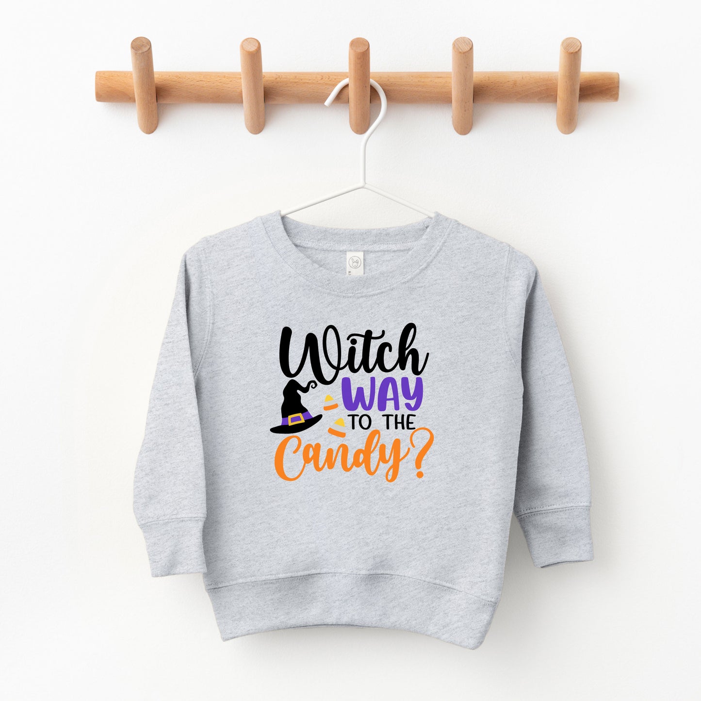 Witch Way To The Candy | Toddler Graphic Sweatshirt