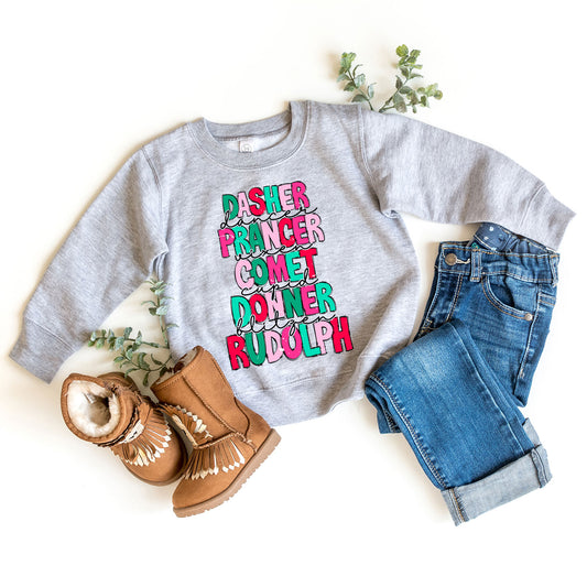 Reindeers Stacked | Toddler Graphic Sweatshirt