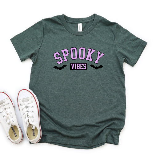 Spooky Vibes Bats | Youth Graphic Short Sleeve Tee