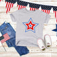 Patriotic Three Star | Toddler Short Sleeve Crew Neck