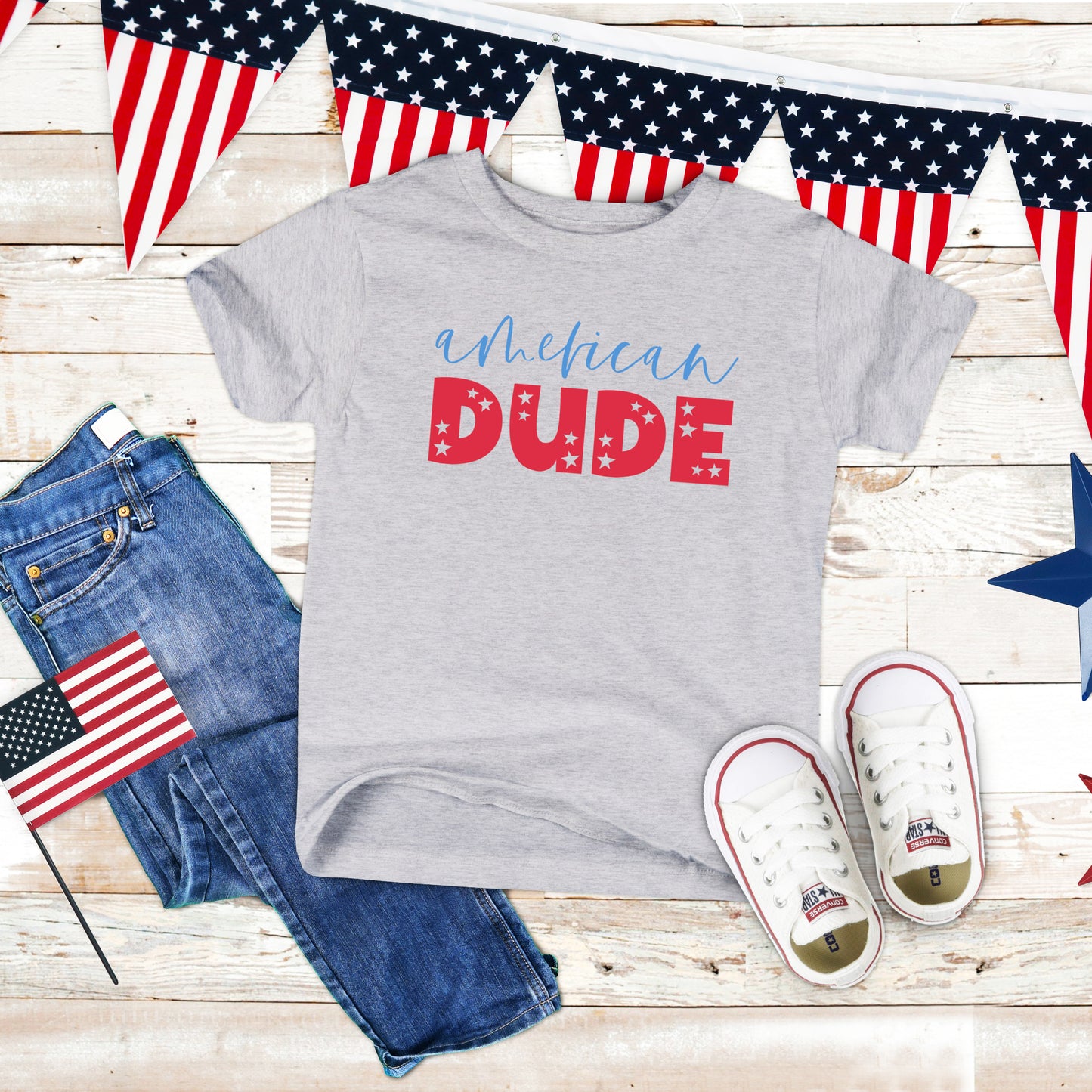 American Dude Pastel | Toddler Short Sleeve Crew Neck