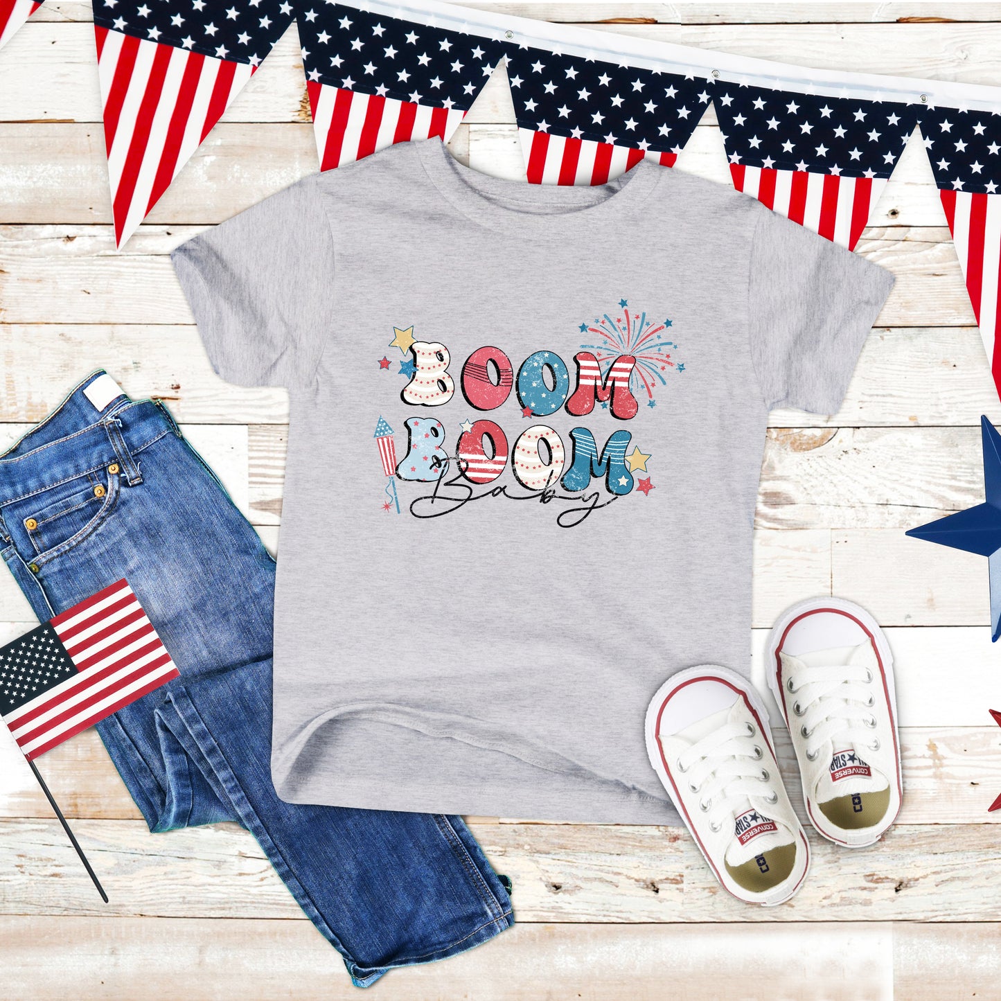 Boom Boom Baby | Toddler Short Sleeve Crew Neck