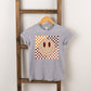 Fall Checkered Smiley | Toddler Short Sleeve Crew Neck