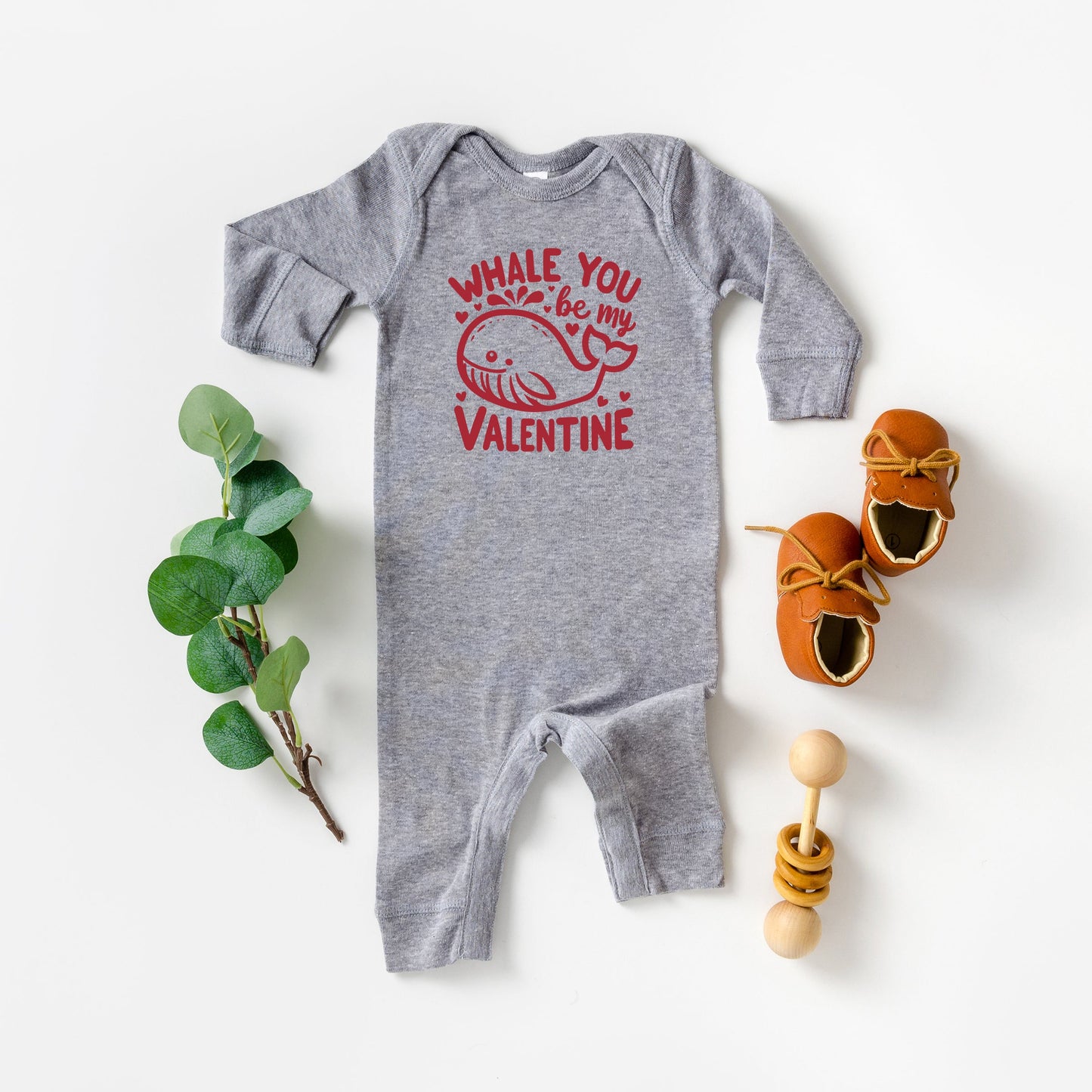 Valentines Whale | Baby Graphic Romper