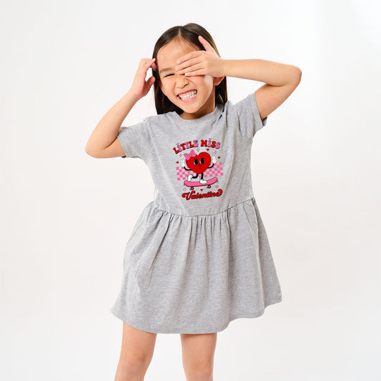 Little Miss Valentine Skateboard | Toddler Graphic Dress