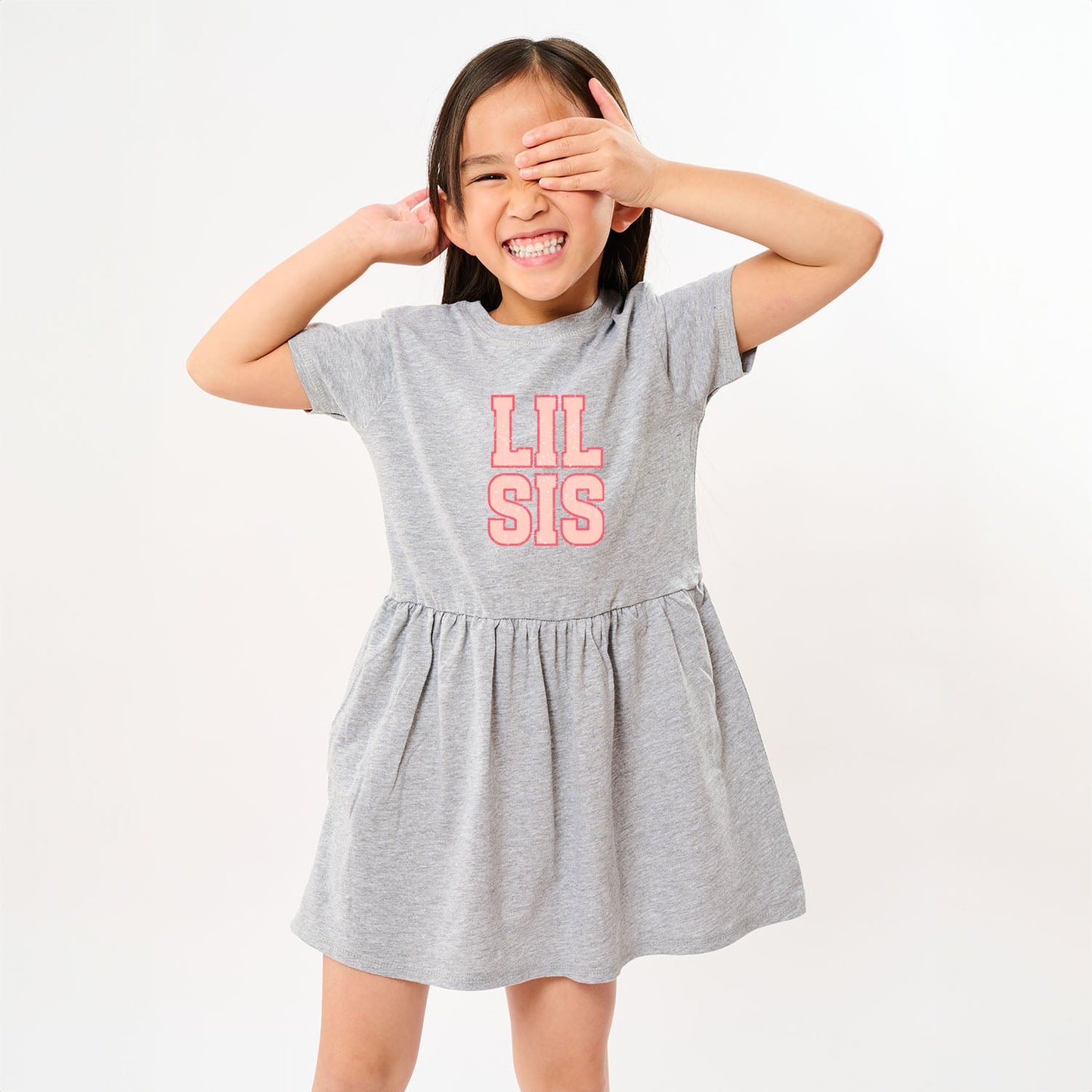 Lil Sis Distressed | Toddler Graphic Dress