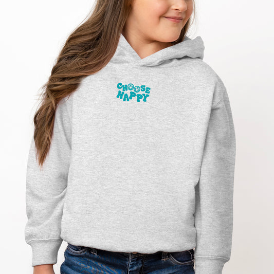 Embroidered Choose Happy Smiley Face | Toddler Graphic Hoodie