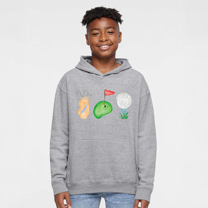 Golf Icons Watercolor | Youth Graphic Hoodie