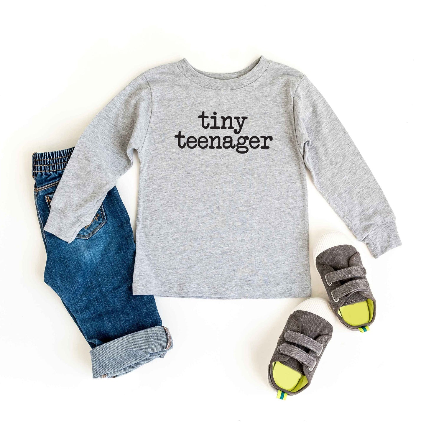 Tiny Teenager Typewriter | Youth Graphic Long Sleeve Tee