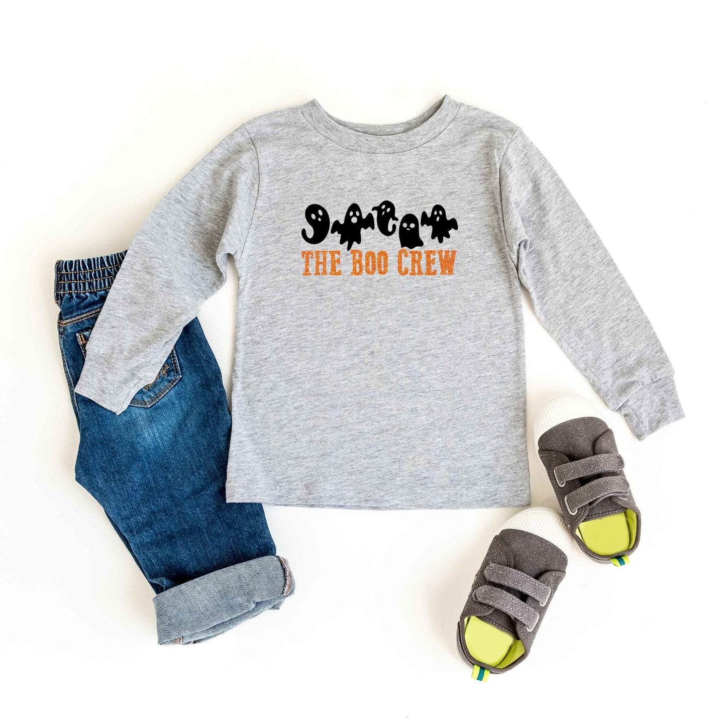 The Boo Crew Glitter | Toddler Graphic Long Sleeve Tee