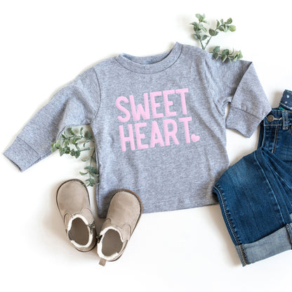 Sweetheart Puff Print | Youth Graphic Long Sleeve Tee