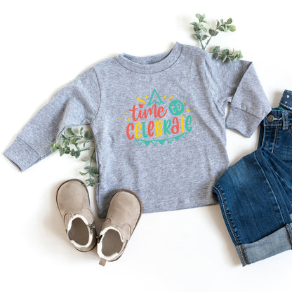 Time To Celebrate | Toddler Graphic Long Sleeve Tee