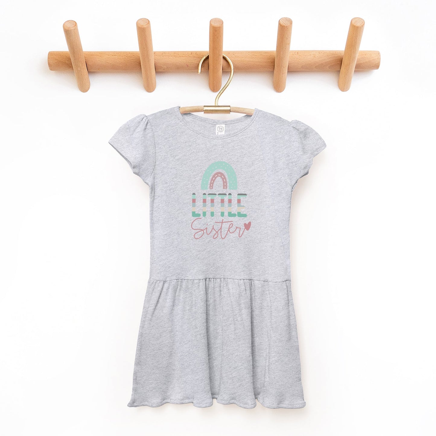 Little Sister Rainbow | Toddler Graphic Dress